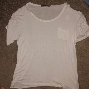 Brandy Melville White Pocket Tee